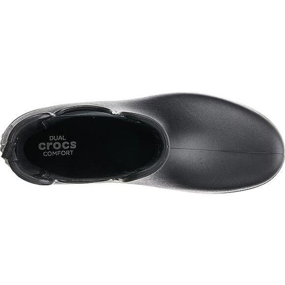 NEW Crocs Black Freesail Chelsea Ankle Rain Boot Booties Women's Size 4 - Picture 5 of 6